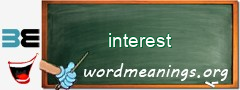 WordMeaning blackboard for interest